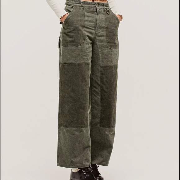 P&Co Pants - P&Co SURPLUS HIGH WAISTED PANTS - KHAKI GREEN